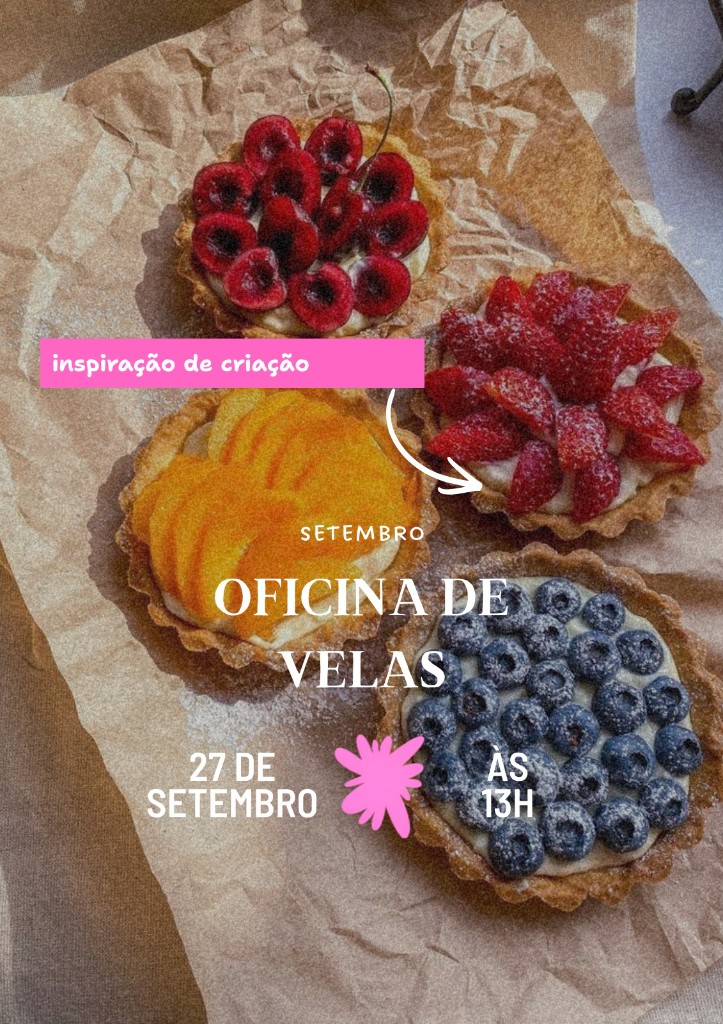 Oficina de velas — edição confeitaria, 27 de setembro
